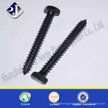 Tornillo de madera hexagonal de zinc negro